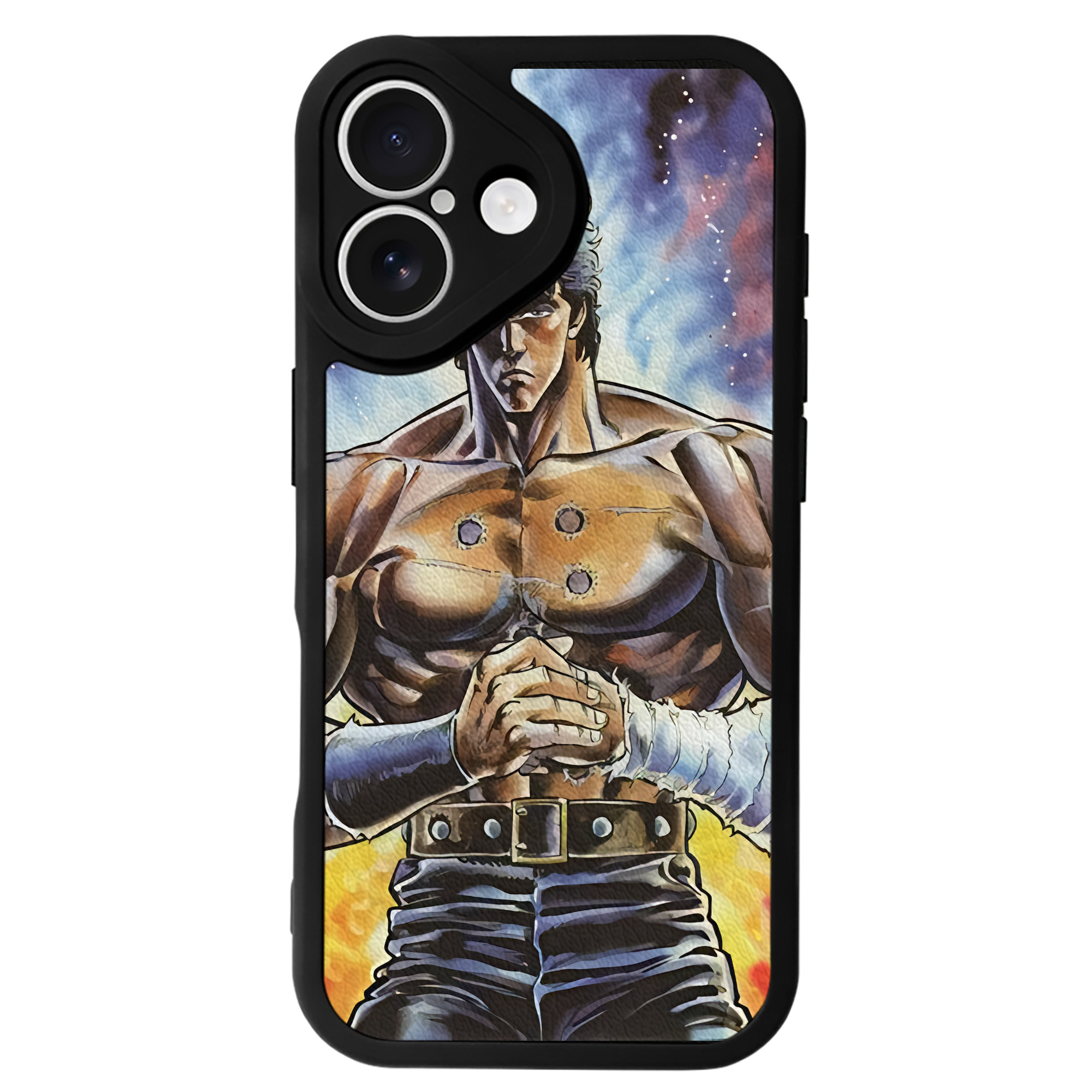 （画像用） 北斗の拳 Fist of the North Star 【iPhone 16シリーズ対応】シリコンスマホケース（レザー調） 材質：シリコン
